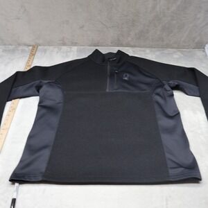 Spyder Sweater Mens XL Black Outbound Half Zip Pullover Hybrid Performance Hike